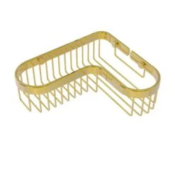 Allied Brass Corner Toiletry Shower Basket In Polished Brass