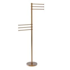 Allied Brass Brushed Bronze Freestanding Towel Rack