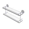 Allied Brass Monte Carlo Satin Chrome 2-Tier Brass Wall Mount Bathroom Shelf