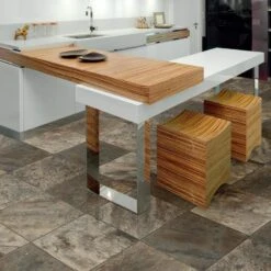 Congoleum ArmorCore Pro UR Valley Path 12-ft W Cut-to-Length River Silt Stone Look Low-Gloss Finish Sheet Vinyl