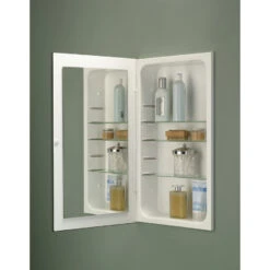 Jensen Cove 16-in X 26-in Rectangle Recessed Mirrored Medicine Cabinet