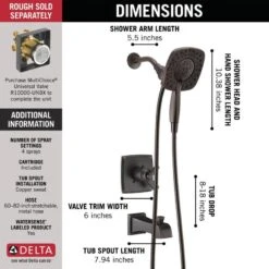 Delta Ashlyn Venetian Bronze 1-Handle Bathtub And Shower Faucet -Hardware Store 034449737760 09947975 1800x1800