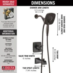 Delta Ashlyn Venetian Bronze 1-Handle Bathtub And Shower Faucet -Hardware Store 034449737760 15603960 1800x1800