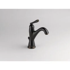 Delta Burke Oil Rubbed Bronze 1-handle Single Hole WaterSense Bathroom Sink Faucet With Drain -Hardware Store 034449838030 08222006 1800x1800