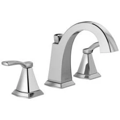 Delta Flynn Chrome 2-Handle Widespread WaterSense Bathroom Sink Faucet With Drain