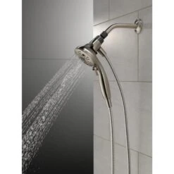 Delta Universal Showering Components Brushed Nickel 6-Spray Handheld Shower 1.75-GPM (6.6-LPM) -Hardware Store 034449864336 10611942 1800x1800