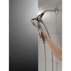 Delta Universal Showering Components Brushed Nickel 6-Spray Handheld Shower 1.75-GPM (6.6-LPM) -Hardware Store 034449864336 12165944 1800x1800