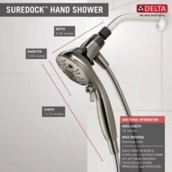 Delta Universal Showering Components Brushed Nickel 6-Spray Handheld Shower 1.75-GPM (6.6-LPM) -Hardware Store 034449864336 12165949 1800x1800