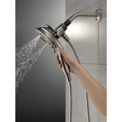 Delta Universal Showering Components Brushed Nickel 6-Spray Handheld Shower 1.75-GPM (6.6-LPM) -Hardware Store 034449864336 12165950 1800x1800