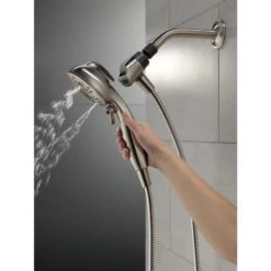 Delta Universal Showering Components Brushed Nickel 6-Spray Handheld Shower 1.75-GPM (6.6-LPM) -Hardware Store 034449864336 12165951 1800x1800