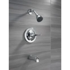 Delta Foundations Chrome 1-Handle Bathtub And Shower Faucet With Valve