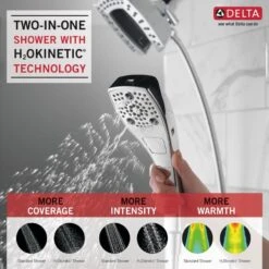 Delta Universal Showering Components Chrome 5-Spray Dual Shower Head 1.75-GPM (6.6-LPM) -Hardware Store 034449909983 12368186 1800x1800
