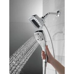 Delta Universal Showering Components Chrome 5-Spray Dual Shower Head 1.75-GPM (6.6-LPM) -Hardware Store 034449909983 12368188 1800x1800
