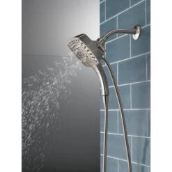 Delta Universal Showering Components Stainless 5-Spray Dual Shower Head 1.75-GPM (6.6-LPM) -Hardware Store 034449910385 12390965 1800x1800