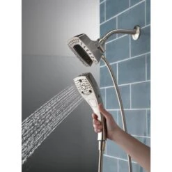 Delta Universal Showering Components Stainless 5-Spray Dual Shower Head 1.75-GPM (6.6-LPM) -Hardware Store 034449910385 12390968 1800x1800