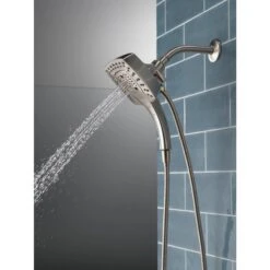Delta Universal Showering Components Stainless 5-Spray Dual Shower Head 1.75-GPM (6.6-LPM) -Hardware Store 034449910385 12390969 1800x1800