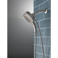 Delta Universal Showering Components Stainless 5-Spray Dual Shower Head 1.75-GPM (6.6-LPM) -Hardware Store 034449910385 12390970 1800x1800