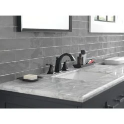 Delta Flynn Matte Black 2-handle Widespread WaterSense Bathroom Sink Faucet With Drain 8 Delta Flynn Matte Black 2-handle Widespread WaterSense Bathroom Sink Faucet With Drain -Hardware Store 034449932264 16860237 1800x1800