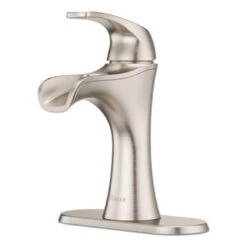 Pfister Jaida Brushed Nickel 1-handle Single Hole/4-in Centerset WaterSense Bathroom Sink Faucet With Drain -Hardware Store 038877604090 16801826 1800x1800