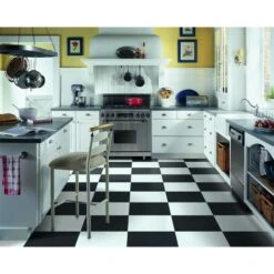 Armstrong Flooring Alterna 14-piece 16-in X 16-in Groutable Solid Betcha Black Glue (Adhesive) Vinyl Tile