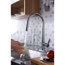 Orbital Single-Handle Pull-Down Sprayer Kitchen Faucet In Polished Chrome -Hardware Store 042a001c566cbf6bb8a42ecd4ff049fa 1800x1800