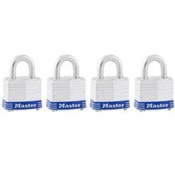 Master Lock 4-Pack 1.56-in Steel Keyed Padlock