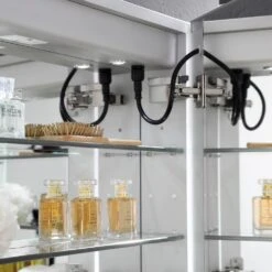 Spazio 24 In. W X 30 In. H Recessed Or Surface Mount Medicine Cabinet With LED Lighting, Mirror Defogger And Right Hinge -Hardware Store 078173c37c650101972fa814bd74ba20 1800x1800