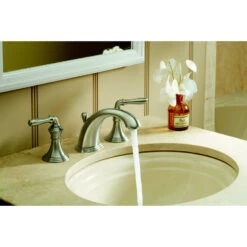 KOHLER Devonshire Vibrant Brushed Nickel 2-handle Widespread WaterSense Bathroom Sink Faucet With Drain -Hardware Store 087206793141 05070950 1800x1800