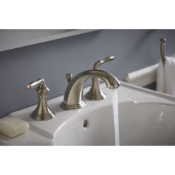 KOHLER Devonshire Vibrant Brushed Nickel 2-handle Widespread WaterSense Bathroom Sink Faucet With Drain -Hardware Store 087206793141 05070951 1800x1800
