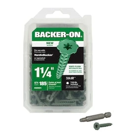 Backer-On #9 X 1-1/4-in Zinc-Plated Star-Drive Interior Cement Board Screws (185-Count) 1 Backer-On #9 X 1-1/4-in Zinc-Plated Star-Drive Interior Cement Board Screws (185-Count)