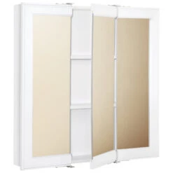 Style Selections 24.25-in X 24-in Square Surface Mirrored Medicine Cabinet