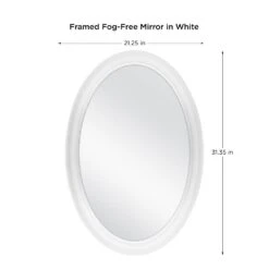 21 In. W X 31 In. L Framed Fog Free Wall Mirror In White -Hardware Store 09d814c93a5f8f462aa0e936c20a4c95 1800x1800