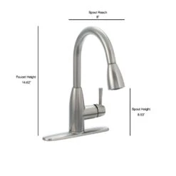 Fairbury Single-Handle Pull-Down Sprayer Kitchen Faucet In Stainless Steel -Hardware Store 0be302c3ed5bb1f20dfd75aadc4243bb 1800x1800
