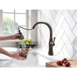 Cassidy Single-Handle Pull-Down Sprayer Kitchen Faucet In Venetian Bronze -Hardware Store 0c4a12a9d304ccd981a8a3d77045a361 1800x1800