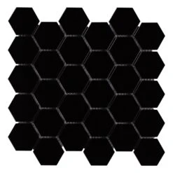 Hardware Store -Hardware Store 100782390 black matte 2 in hexagon porcelain mosaic 1 1800x1800
