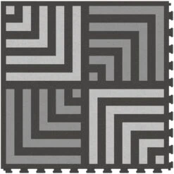 Perfection Floor Tile Geo Collection Astral Gray/Satin 20-in X 20-in Water Resistant Interlocking Luxury Flooring (16.7-sq Ft) -Hardware Store 14863916 1800x1800