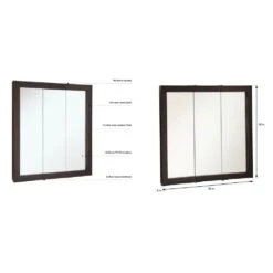 Ventura 36 In. W X 30 In. H X 6 In. D Framed Tri-View Surface-Mount Bathroom Medicine Cabinet In Espresso -Hardware Store 1952dd2c13d789958ab7913e1b457c61 1800x1800