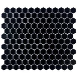 Merola Tile Metro Hex Matte Black 10-1/4 In. X 11-7/8 In. X 5 Mm Porcelain Mosaic Tile (8.65 Sq. Ft. /Case) -Hardware Store 229bf6b31839892e3f974378e2bf7a2f 1800x1800