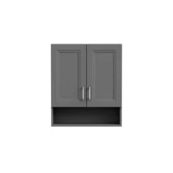 MagickWoods Elements Stratton 24"W X 7"D X 28"H Gray Bathroom Wall Cabinet -Hardware Store 30045 frontview mw 1800x1800