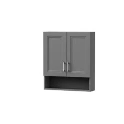 MagickWoods Elements Stratton 24"W X 7"D X 28"H Gray Bathroom Wall Cabinet -Hardware Store 30045 rightview mw 1800x1800