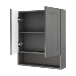 MagickWoods Elements Stratton 24"W X 7"D X 28"H Gray Bathroom Wall Cabinet -Hardware Store 30045 rov1 mw 1800x1800