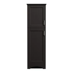 MagickWoods Elements Brighton 18"W X 22"D X 60"H Dark Chocolate Linen Cabinet -Hardware Store 30204 frontview mw 1800x1800