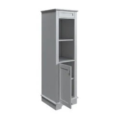 MagickWoods Windermere 17"W X 18"D X 60"H Cloud Gray Linen Cabinet -Hardware Store 30343 lovrev1 mw 1800x1800