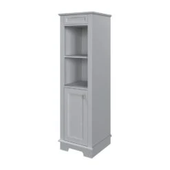 MagickWoods Windermere 17"W X 18"D X 60"H Cloud Gray Linen Cabinet -Hardware Store 30343 qrvrev1 mw 1800x1800