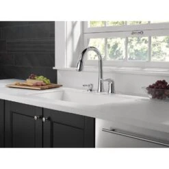 Kate Single-Handle Pull-Down Sprayer Kitchen Faucet With MagnaTite Docking And Soap Dispenser In Chrome -Hardware Store 320eb93c19fa53517f6f6e2a96ed31c1 1800x1800
