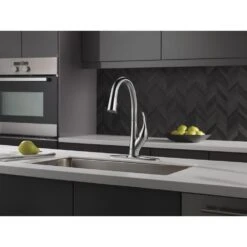 Esque Single-Handle Pull-Down Sprayer Kitchen Faucet With ShieldSpray Technology In Arctic Stainless -Hardware Store 325b8657bf59d9acdc8177790654c946 1800x1800