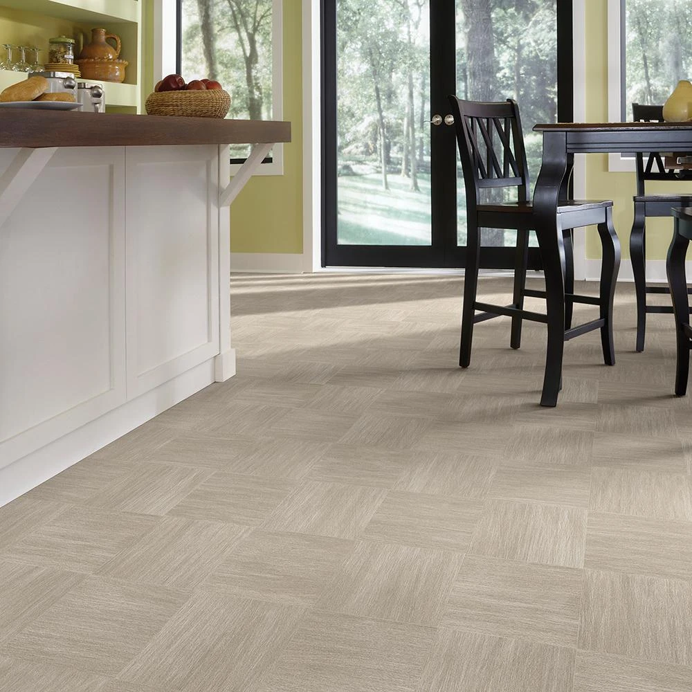 IVC Woven Grey Tile Residential Vinyl Sheet, Sold By 13.2 Ft. Wide X Custom Length 2 IVC Woven Grey Tile Residential Vinyl Sheet, Sold By 13.2 Ft. Wide X Custom Length - Image 2