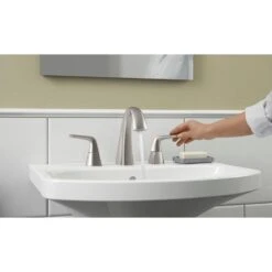 KOHLER Elmbrook 24 In. Pedestal Sink Basin In White With 8 In. Widespread Faucet Holes -Hardware Store 3851f57d994c268331a94ee425663c71 1800x1800