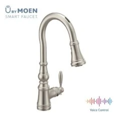 U By Moen Weymouth Single-Handle Pull-Down Sprayer Smart Kitchen Faucet With Voice Control In Spot Resist Stainless -Hardware Store 3bc78bbedb613c758490d6f9c1f5ea9f 1800x1800