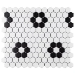 Merola Tile Metro Hex Matte Black 10-1/4 In. X 11-7/8 In. X 5 Mm Porcelain Mosaic Tile (8.65 Sq. Ft. /Case) -Hardware Store 3ebd03ce72de2a201c8eeabb624ebc0f 1800x1800